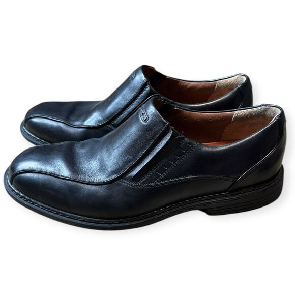 CLARKS Men’s Black Drexlar Easy Air Vent Breathable Comfort Leather Loafers Size main image 8